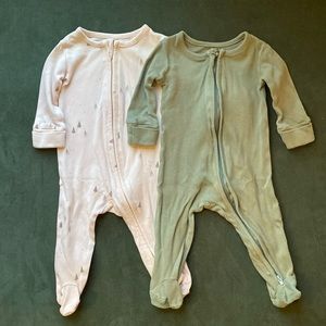 2 Baby Sleepers by Colored Organics, 0-3 months